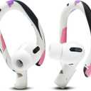 WC HookZ - Patented Upgraded Over Ear Hooks for AirPods Pro 1, 2 & AirPods 1, 2 & 3- Two Size Pairs Included in Package, Unique Left & Right Hook, Made by Wicked Cushions | 90's White