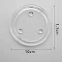 2pcs Clear Glass Candle Plates Round Decorative Pillar Candle Plate Pedestal Candle Tray Stand for Dining Table Wedding Party Spa(S,L)