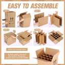 Lounsweer 10 Pcs Wine Bottle Moving Shipping Boxes 14 x 12 x 13 Inch