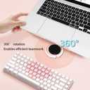 360 Rotating Adjustable Laptop Stand Perfect for Work, Painting,Office,Travel,Home,Fits MacBook & Laptops up to 13-15",Dual Rotary Shaft,Folding Design-Pink