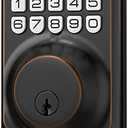 TEEHO TE001 Keyless Entry Door Lock with Keypad - Smart Deadbolt Lock for Front Door with 2 Keys - Auto Lock - Easy Installation - Oil-Rubbed Bronze