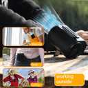 Portable Waist Fan Detachable Dual-Fan Combination Turbo Technology10000 mAh 5-Speed 13000RPM Clip On Belt Wearable Personal Neck Fan for Traveling Outdoor Jobsite Camping (BLACK)