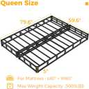 Maenizi Split Queen Box Spring 5 Inch Low Profile | Split Design, Easy Assembly Bed Foundation, Fabric Cover Included, High Bearing Capacity, Heavy Duty Metal, Noise Free