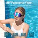 2 Pack Youth Swim Goggles, Women Frameless Fashion Anti Fog Swimming Goggles for Teens Adult Wide View UV Protection