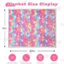 QSTEHEML Glow in The Dark Unicorn Blanket,Birthday Gift for Girls Age 3-12 Years Old,Unicorn Toys Gifts Sherpa Fleece Throw Blanket for Kids 50"60"