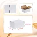 Calenzana 8x6x4 Shipping Boxes Set of 40, White Corrugated Cardboard Box for Mailing Packing Gifts Small Business