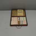 Chinese Mahjong Set, Traditional Majong Sets Chinese with 146PCS 0.87" x 0.59" x 0.47" Mini Mahjong Tiles, 2PCS Dot Dice & 6.7 Wooden Carry Case for Travel, Family Gathering, Party
