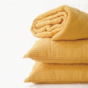 Soft Queen Size Quilt Set for All Seasons, 3-Piece Ultrasonic Geometric Quilts Bedding Set, Lightweight Reversible Bedspread, Coverlet, Bed Cover with 2 Pillow Shams, Yellow (Full/Queen (96"x90"))