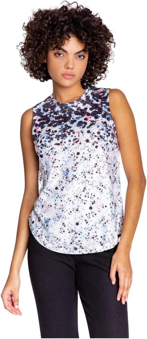 PJ Salvage Women's Loungewear Paint Splash Tank (Green), XS