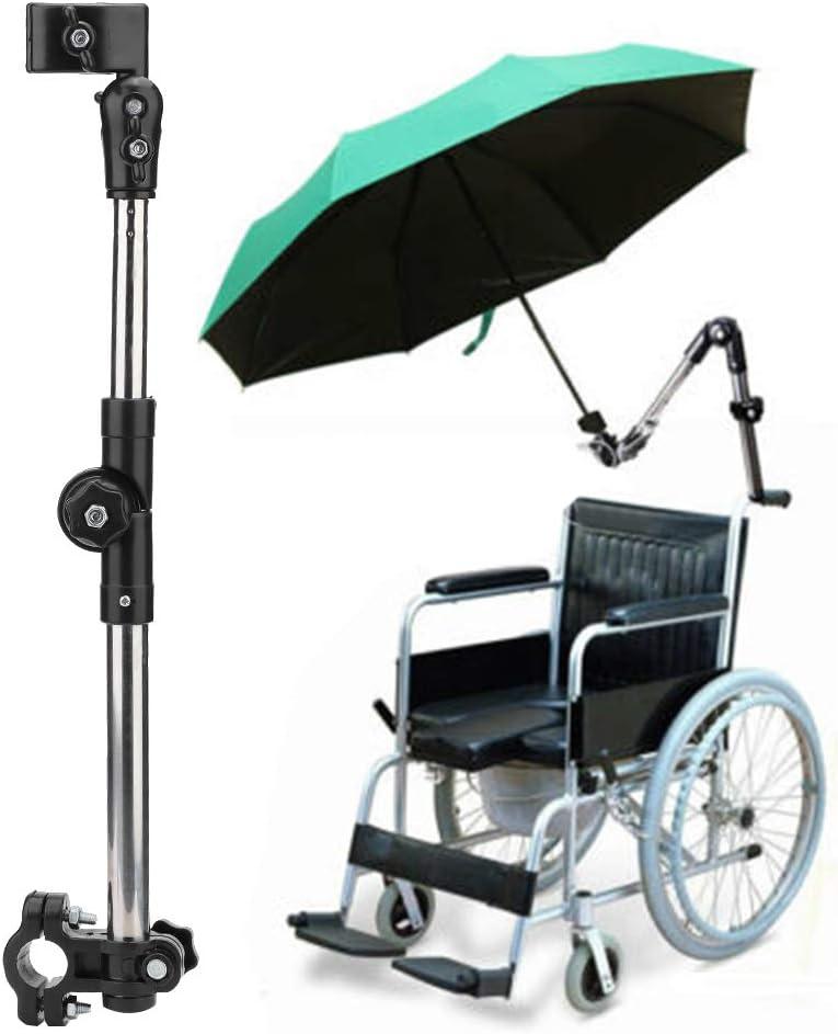 Wheelchair Umbrella Mount Holder, Umbrella Holder for Wheelchair, Sun Umbrella Clamp for wheelchairs, for Wheelchair Handlebars with Diameter of 20mm, Wheelchair Accessory