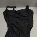 Yonique Women Plus Size One Piece Swimsuits Tummy Control Bathing Suits Twist Front Ruched Swimwear Black 14W