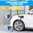 Kanayu 6.6 FT 4 Prong Dryer/EV Extension Cord 30 Amp NEMA 14-30P to 14-30R for Level 2 EV Charging and Dryer Power Flexible Cable STW 10 Gauge Cord with Grip Handle ETL Listed (Blue and Black)