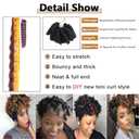 3 Packs Saniay Curl Crochet Braids Short Crochet Braiding Bouncy Twist Spiral Curls Jamaican Twist Hair Extensions 20 Strands/Pack (1, 12 * 20 inch)