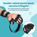 DrFinger Stroke Hand Brace Splint for Straightening Fingers with 5 Fingers Resting Support,Prevent Fingers Curling, Dupuytren's Contractures, Hand Spasms, Fit Right & Left, Men & Women -Black- L (L)