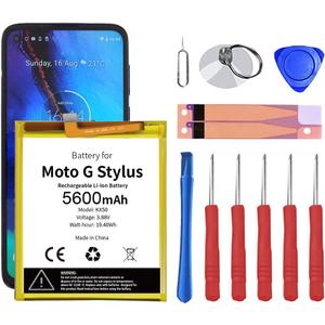 5600mAh Moto KX50 Replacement Battery Compatible for Motorola Moto G Stylus 6.4" (XT2043 / 2020) / G Stylus 6.8" (XT2115 / 2021) (KX50) with Repair Replacement Tool Kit