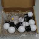 Battery Operated String Lights for Marquee Light Up Letters Numbers LED 8-Bulb Yellow Indoor Outdoor Warm Yellow Light Bulbs Bedroom Wall Christmas Decor Wedding Birthday Party Decorations