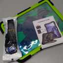 Compatible with Samsung Galaxy Tab A11 Plus 11 inch,with 360-Degree Rotating Stand, Heavy Duty Silicone Cover with Handle, Kickstand, Shoulder Strap (Black+Green)