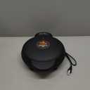 Baker's Friend Electric Quesadilla Maker with Extra Stuffing Design, 9.5 Inch with Easy Slice 6 Wedge, Non Stick Surface, Non-Slip Feet, Grilled Cheese Maker Machine, Graphite Black