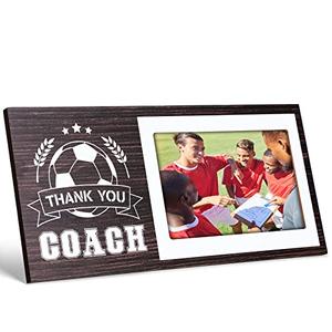 Sumind Sport Graduation Coach Picture Frame Football Softball Baseball Soccer Basketball Volleyball Graduation Photo Frame Thank You Coach Gift 4" x 6"(Soccer)