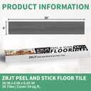 54 Sq.Ft. Peel and Stick Vinyl Floor Tiles 36" x 6" Wood Look Planks, 36 Pack Waterproof Self-Adhesive Flooring Tiles, DIY for Renter, Kitchen, Living Room, RV, Nature Gray