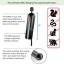 WHITEHORSE Bird House Pole with Baffle- A Professional Squirrel Proof Bird Feeder Pole - Very Sturdy Against Strong Winds - Bird House Poles for Outdoors - Pole for Bird Feeders - Bluebird House Pole