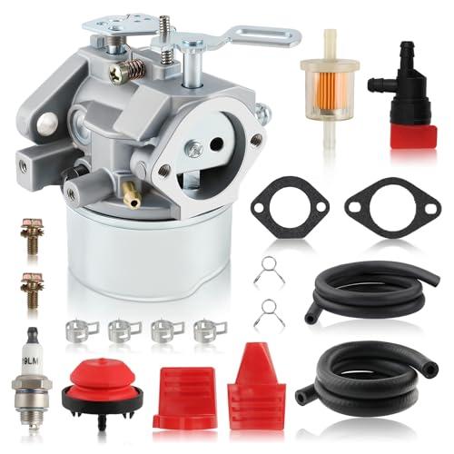 Carbhub 640052 Carburetor for Tecumseh HMSK80 HMSK90 HMSK100 LH318SA LH358SA Snow Blower Thrower 8HP 9HP 10HP Engine Tecumseh 640054 640349 Carburetor with Primer Bulb - 640052 Carburetor