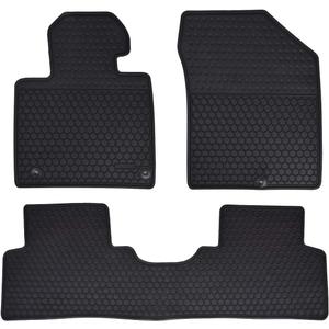 Car Floor Mats Custom Fit for Hyundai Santa Fe 2019 2020 Odorless Washable Heavy Duty Rubber (All Weather) Floor Liners Front and Rear Row Set Black
