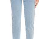 FABRACK Women's Maternity Jeans Mid-Rise Stretchy Boyfriend Jeans Under Belly Pregnancy Denim Pants with Elastic Inset Panel (Light Blue) S