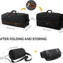 CONTAIL 32-Inch Rolling Duffle Bag, Expandable 110L-140L Capacity, Soft-Sided Foldable Design with Dual Wheels, No Traditional Telescoping Handle, for Travel, Business, Camping,Black-orange