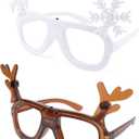 Karsaer 2 PCS Christmas Light Up Flashing Party Glasses, LED Christmas Party Sunglasses