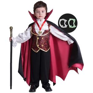 Spooktacular Creations Halloween Gothic Vampire Costume Kids, Deluxe Halloween Vampire Costumes for Dress Up, Role Play S