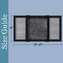 BAFLOTEX Adjustable Window Screens Expandable 2 Ways Expandable Window Screen 15”H*25"-45"W High with Black Frame for House Windows 2 Pack of Small Screens