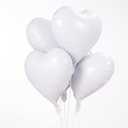 18 Inch White Heart Mylar Balloons, 10pcs Big Foil Balloons for Birthday Party Wedding Baby Shower Valentine's Day Party Decorations