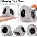 MyLifeUNIT Fish Tank Decor, Silk Aquarium Plants and Hideaway Rock Cave Decor for Betta Fish Tank Accessories, Goldfish, Turtle Tank Decorations