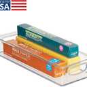 iDesign Slim Extra Long Clear Storage Bin, Narrow Stackable Organizer for Kitchen or Pantry