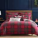 Levtex Home - Spencer Plaid Comforter Set - King Comforter + Two King Pillow Cases - Tartan Plaid - Red, Green, White, Blue, Gold - Comforter (106 x 94in.) and Pillow Case (36 x 20in.) - Cotton
