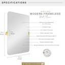 MCS Modern Pivot Frameless Mirror, 20x30, Brass, for Bathroom & Bedroom
Frameless Pivoting Wall Mirror, 20 x 30 Inch, Brass