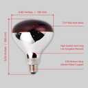 250 Watts Red Heat Lamp Bulbs, Explosion Proof Glass, 2 Pack