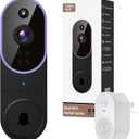 Orbitell Wireless Wi-Fi Video Doorbell Camera with Two Way Audio, AI Motion Detection, Night Vision and Cloud Storage (Purple)