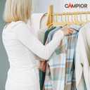 Plastic Clothes Hangers  Heavy Duty Hanger Set, for Organizing Clothes, Dresses, and Coat, Holds Up to 5 lbs, Space-Saving Hangers with Non-Slip Shoulder Grooves, Pack of 5, Yellow