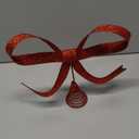 Large Metal Bow Christmas Tree Topper,9.4 Inch Glitter Red Tree Topper, Red Bow Christmas Tree Decorations for Xmas Home Decor Holiday Party Indoor Outdoor Shop Office