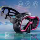 Snorkeling Gear for Adults Kids, Dry-Top Snorkel Set, 180Panoramic Wide View Diving Mask Breathing Freely Snorkel Mask for Snorkeling Scuba Diving Swimming Travel