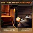 8 Packs Solar Step Lights,Solar Fence Lights Outdoor Waterproof IP67, LED Outdoor Step Light,Outdoor Light Decor for Garden Stair, Eence Deck, Front Step, Front Porch, and Patio