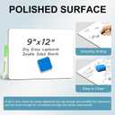 10 x 2 PC Small White Board Dry Erase Classroom Pack Boards 9" x12Personal Whiteboards for Students Teachers Lapboards