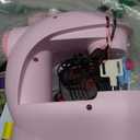 CraftBud Mini Sewing Machine for Beginners, Dual Speed Small Portable Sewing Machine for Kids and Adults with Extension Table, 48 Piece Gift Set Includes, Pedal, Projects Book, Light and More, Pink