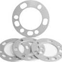 JiiinMiiin 4PCS 6 Lug and 5 Lug Universal 6mm 1/4 Wheel Spacers Adapters with Center Bore 108mm 5x139.7 6x139.7 for 75-96 F150,94-18 Ram 1500 98-20 Silverado 1500 (Chrome)