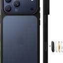 TORRAS for iPhone 17 Pro Case, Beyond Military-Grade Protection, Camera Control Button, DIY Buttons, Translucent Matte Slim Thin Shockproof Hard Back Anti-Scratch Phone case for iPhone 17 Pro, Black