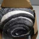 Bedsure Sherpa Fleece Blankets Queen Size for Bed - Thick and Warm, Soft Fuzzy Plush Queen Blanket for Winter, Grey, 90x90 Inches (Queen (90" x 90"), 01 - Grey)
