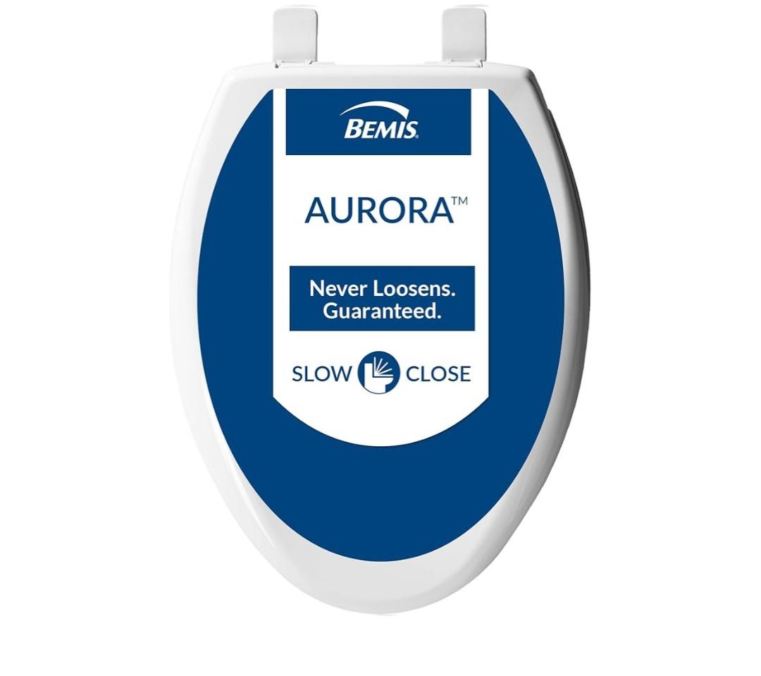 Bemis Aurora Slow Close Toilet Seat, Easy Clean Hinges and Adjustable Perfect Fit Plastic Seat, Made in USA, Elongated, White
50+ bought in past month