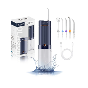 Water Flosser for Teeth with 320ML Removable Water Tank, Olasom 5 Modes Dental Water Flosser, Portable and Type C Rechargeable IPX7 Waterproof Oral Irrigator for Home Travel